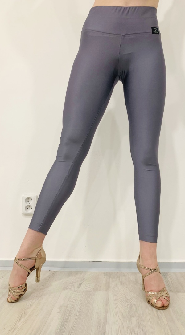"SHINY" GRAY LEGGINGS - Image 2